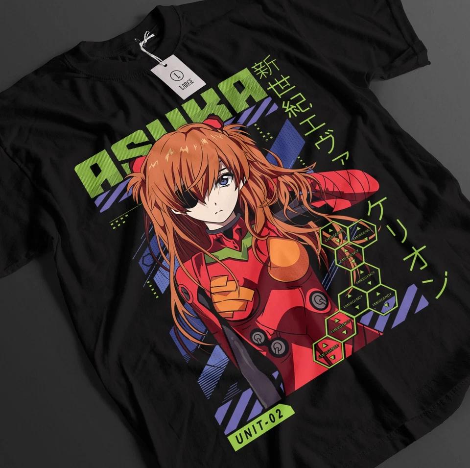 

Футболка Neon Genesis Evangelion Аска Футболка Синдзи Рей Топ Ева Мисато Аниме Футболка S