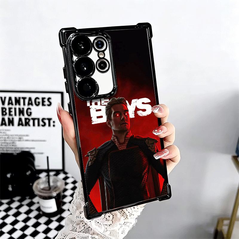 The Boys H-Homelander Plating Phone Case For Samsung Galaxy S24 S25 FE S26 Edge S23 Ultra S22 S21 Plus S20 Anti-Fall Airabag Cov