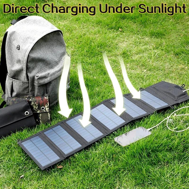 20W Monocrystalline Silicon Solar Panel Folding Bag for Outdoor Portable Mobile Phone Charging and Power Generation Photovoltaic Panel