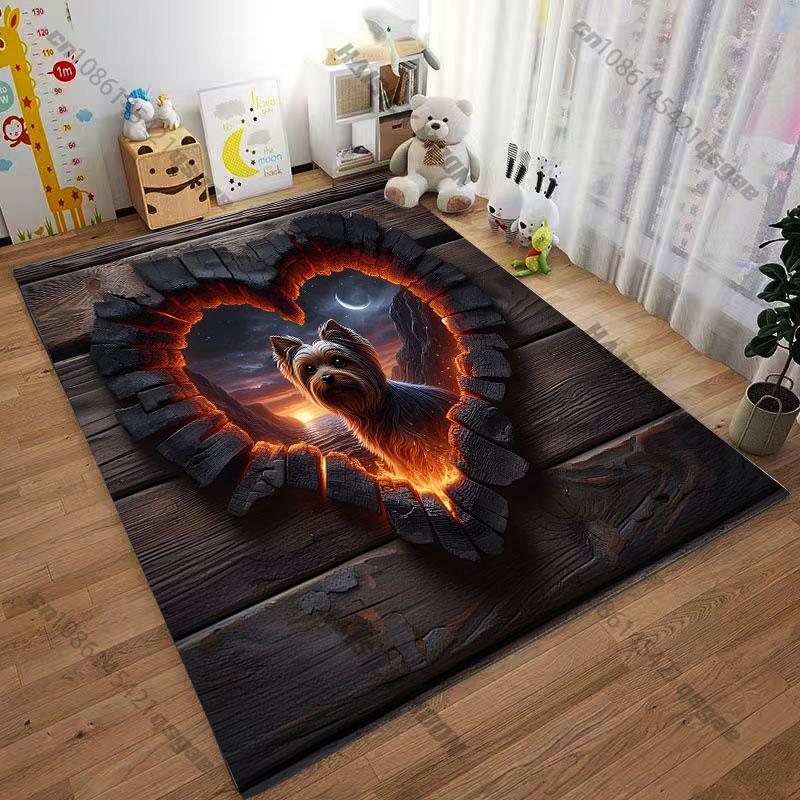 Nature dog fire heartfelt symbolismcarpet Yoga living room room decor children's crawling mat doormat area rug games mat
