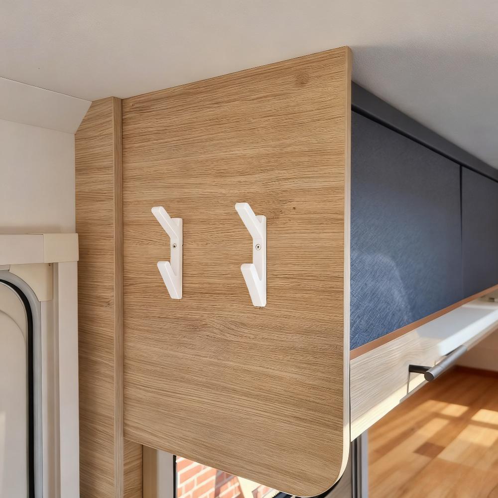 Universal 3D Printed Hook Set of 2, Ideal for Home, RV and Wardrobe, Simple Installation & Space-Saving Design