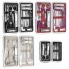 Professional 19 in 1 Nail Care Kit Stainless Steel Nail Clippers Set with Ear Spoon Pedicure Tools for Beauty Grooming