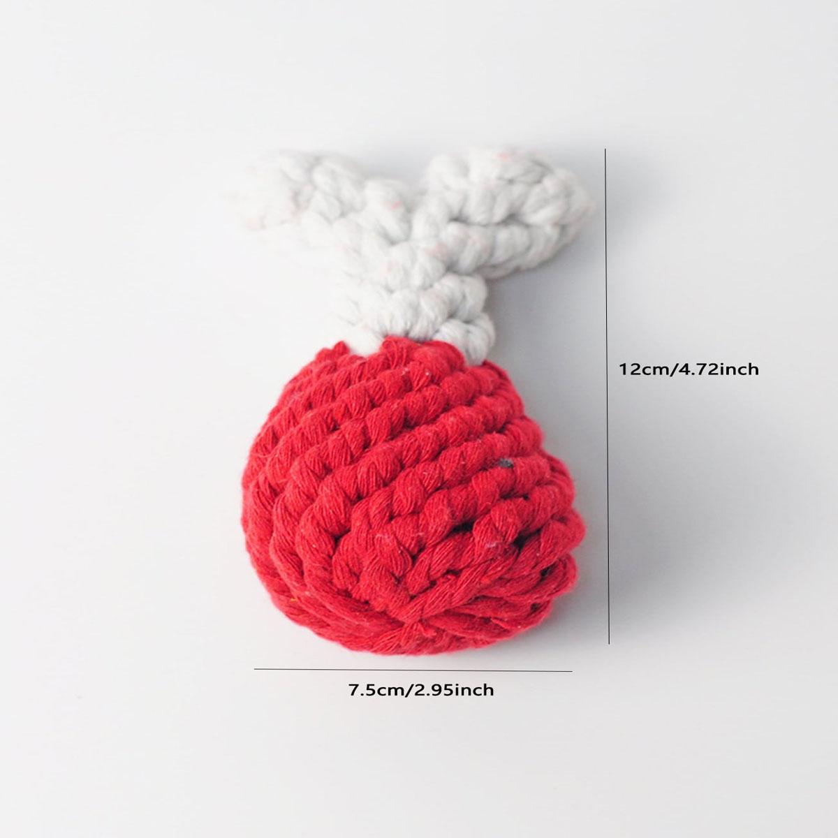 

1pc-Hand Woven Pet Cotton Rope Woven Chicken Legs Simulation Cotton Rope Toy Cat and Dog Toy