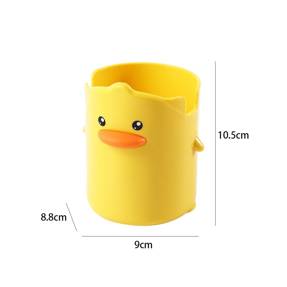 School Accessories Yellow Duck Pen Holder Student Stationery Desktop Storage Box Pencil Case