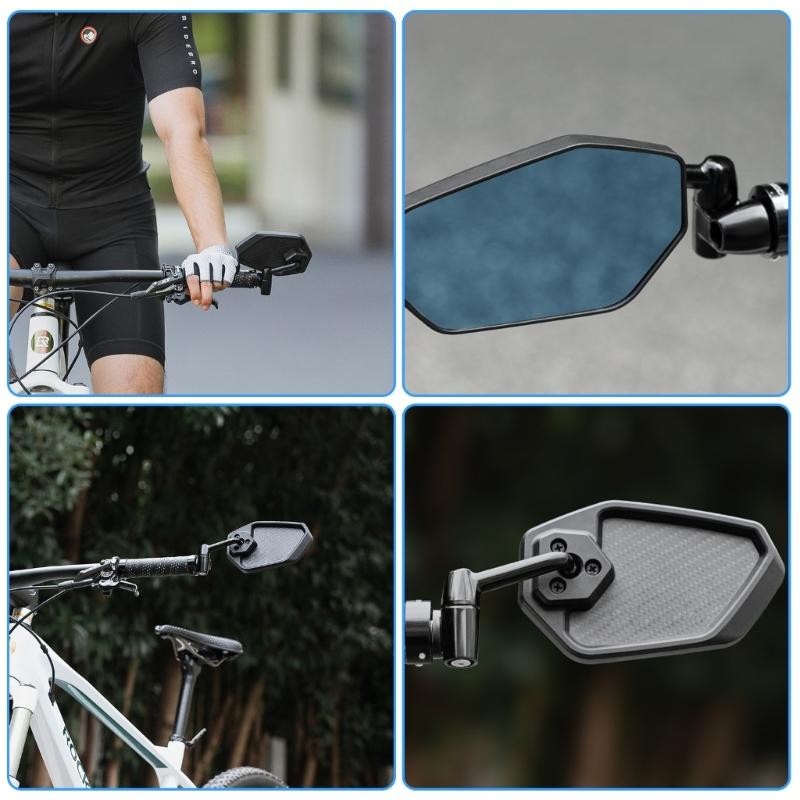Bicycles 360 Degree Rotatable Handlebars Rearview Reflector Safety Mirror Adjustable Handlebar Bikes Rear View Mirror