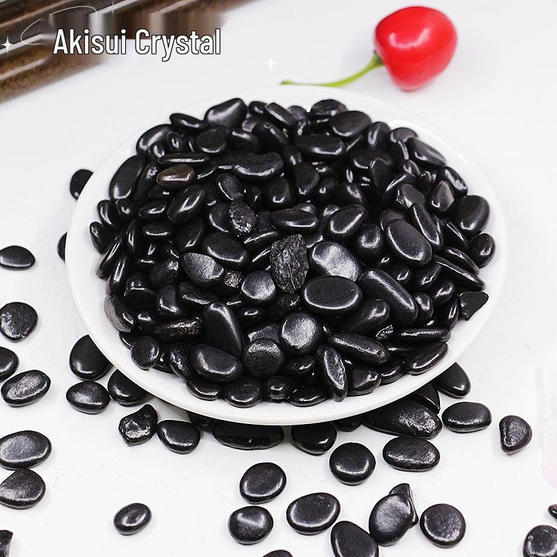 Natural Black Graphite Gravel Stone Ornament for Purification and Demagnetization In Fish Tanks and Flower Pots