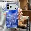Phone Case: 2D Flat Design Suitable for iPhone 18, 17, 16, 15, 14, 13 Pro Film Protective Case, Couple Style, Crystal Blue Rose, Christmas and Hallowe