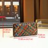 Leather Colored Ladies Clutch Bag Retro Style Woven Commuter Versatile Long Wallet