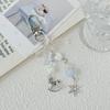 Winter Snowflake Charm: Blue Bow Mobile Keychain