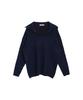 Hillioteu Corduroy Collar Belt Knit_Navy
