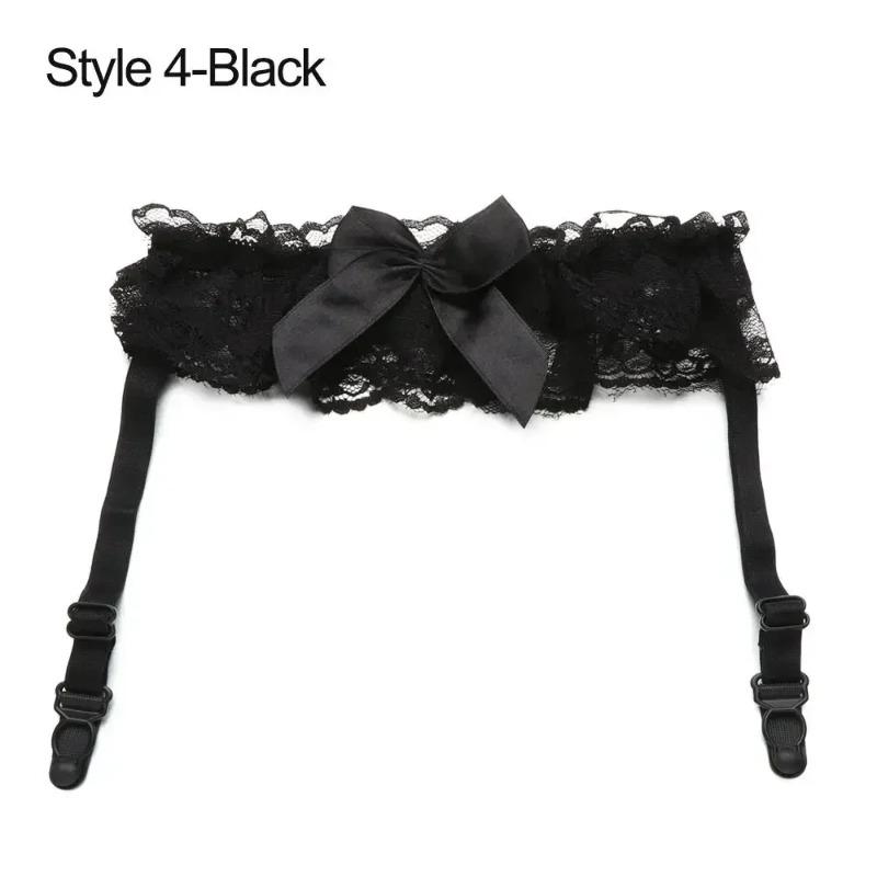 1 Set Sexy Women Lace Garter Top Stockings Socks and Suspender Garter Belt Lady Fashion Solid Thigh-Highs Stocking Set