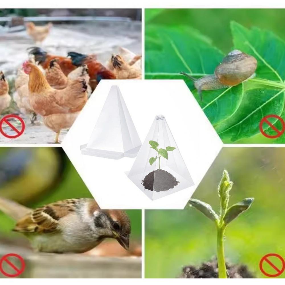 Pvc Plant Cover Garden Cloches for Plants Reusable Ventilated Plant Cloches with Metal Stakes Mini Greenhouse for Seedlings