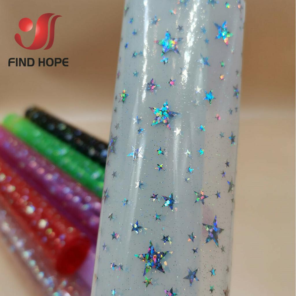 A4 opalizujący holograficzny blask pcv winyl błyszczący gwiazda tkanina błyszczący przezroczysty przezroczysty DIY Handmade Bow Craft torby arkusze