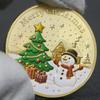 Santa Claus commemorative coins, reliefs, commemorative medals, metal crafts, gold coins, gifts, Christmas gifts