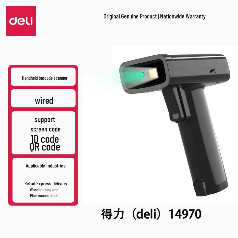 Deli 14970 Wired 1D/2D Barcode Scanner