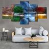 5 pieces 4 season tree landscape pictures HD print poster decoration home living room wall art modular abstract canvas painting