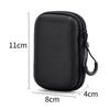 Mini Zipper Earphone Case Black Protective Storage Case EVA Storage Box  Digital Accessories
