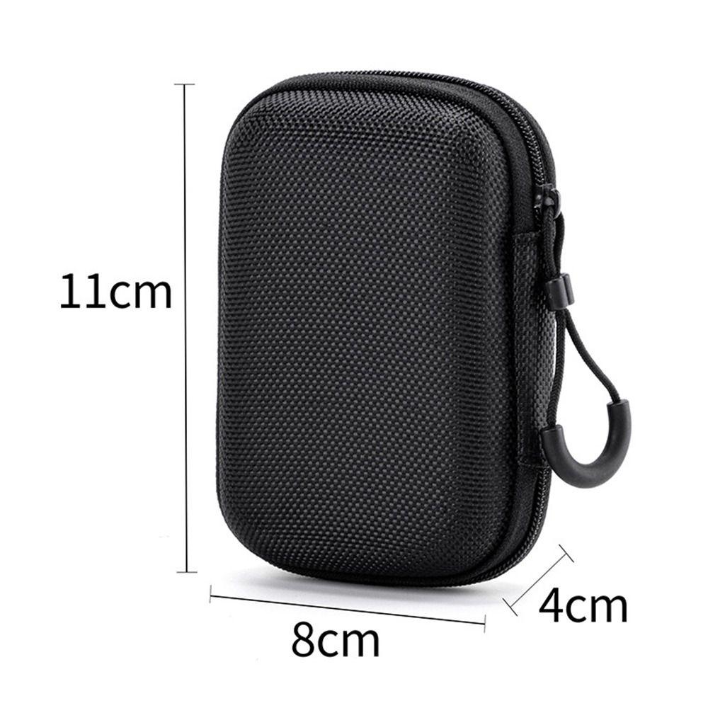 Mini Zipper Earphone Case Black Protective Storage Case EVA Storage Box Digital Accessories