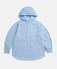 Espionage Hooded Over Shirt Jacket Blue Stripe