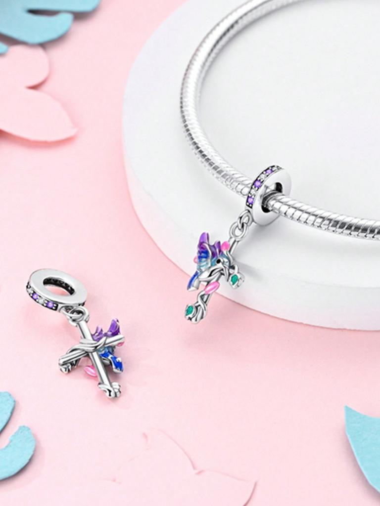 Charms Plata Colorful Birds Peacocks Butterfly Bead Copper Plated Fit Copperoriginal Bracelet For Jewelry Making Diy Charm