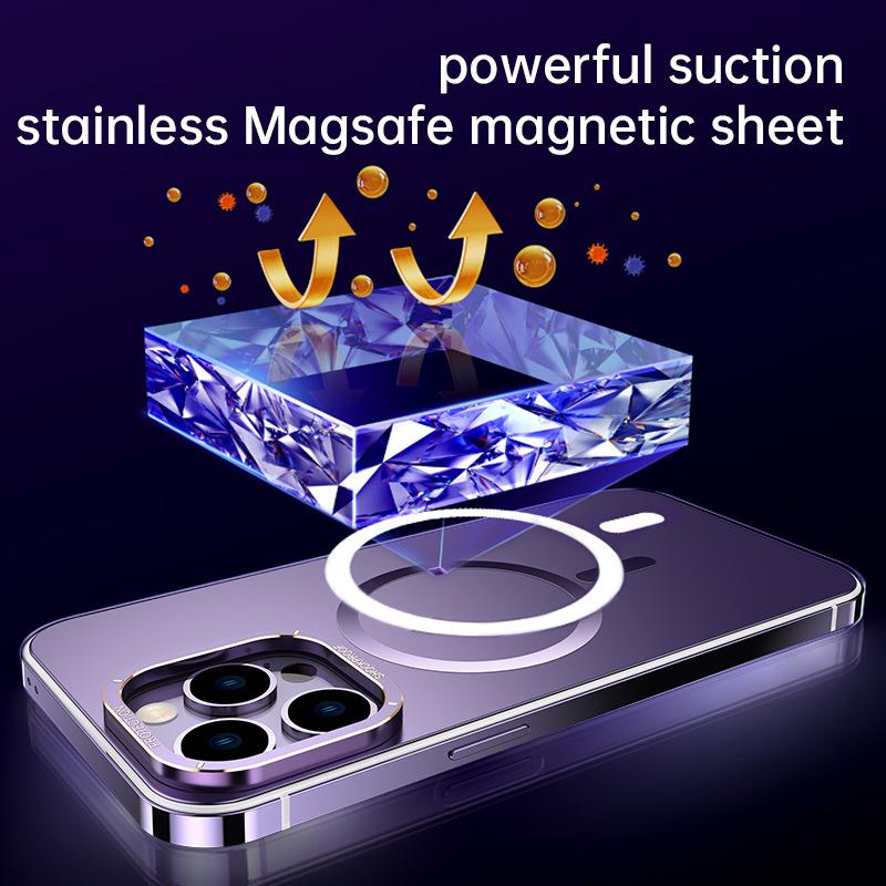 Magnetic Magsafe is suitable for Apple 15 mobile phone case 14promaxiphone15 anti-fingerprint.