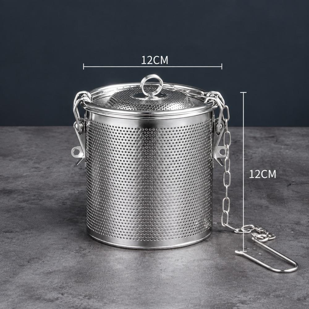 Perforated Stew Seasoning Strainer With Lid Brine Basket Filter Bag  for Braised Cooking
