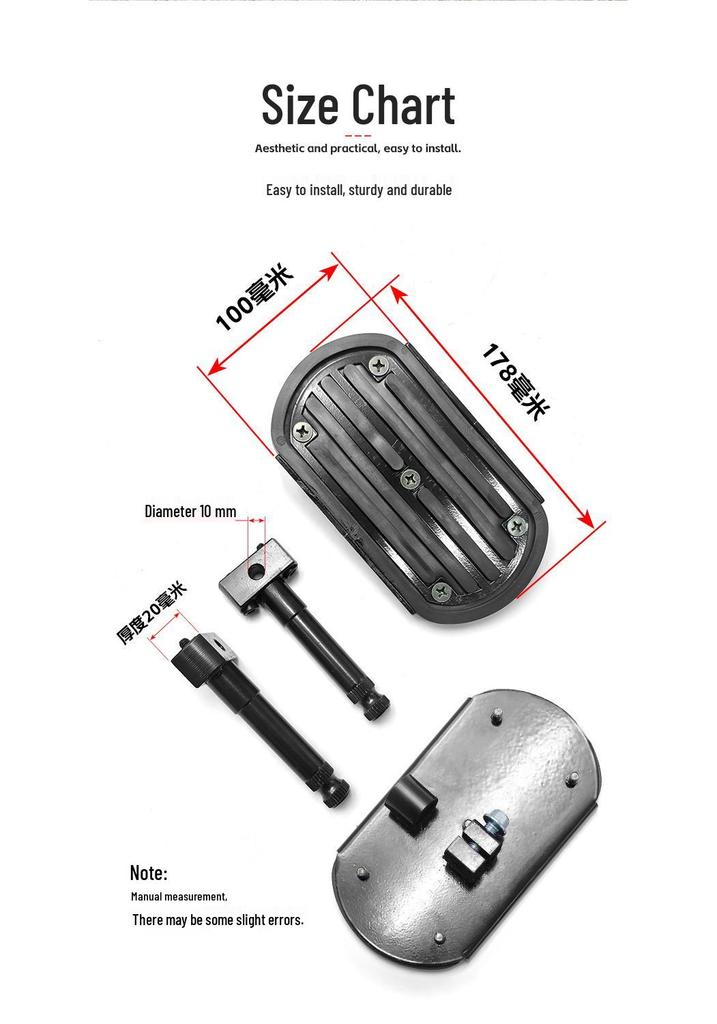 Benda Jinjila Gray Stone 250 Cruiser Foot Peg V-Tu Widened Pedal for Cool Road 155