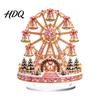 Bedroom Christmas Supplies 2D Acrylic Table Sign Carousels/Ferris Wheel/Tree Desktop Ornament Tree DIY Decor Holiday Decorative Plaque for