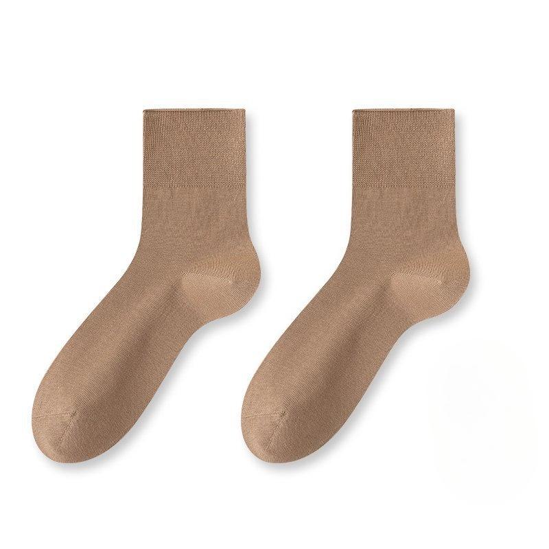 Female Spring and Autumn Pure Cotton Sweat Absorbing Boneless Tube Socks