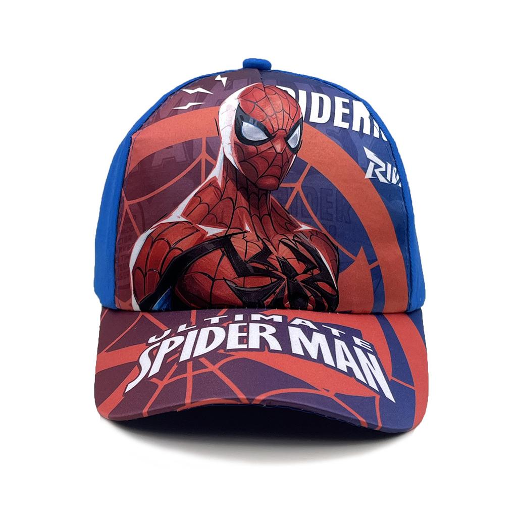 New Spider Cartoon Peripheral Printing Children's Baseball Cap Wide Brim Spring and Summer Cartoon Sun Hat
