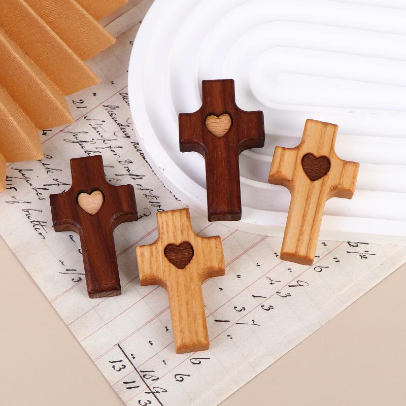 1/3 Stück Holzkreuze Dekoration Mini Taschenkreuze Handflächenkruzifix Finger Spielzeug Für Erwachsene Kinder Gebet Und Glaube Geschenk