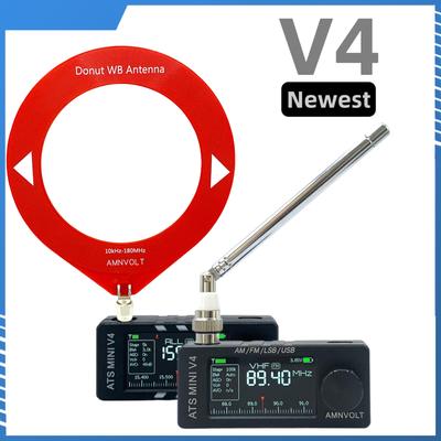 AMNVOLT V4 ATS MINI SI4732 Radio FM AM SSB LSB USB Receiver ALL Band DSP Radio Built-in Hi-Z Headphone Amplifier Circuit Radio