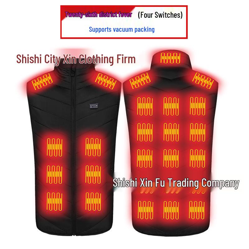 Men's Dual Control USB Heated Vest - 11 Zone, 3 Temperature Settings for Winter