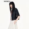 MO&Co. Women's Raw Denim Boxy Short Jacket