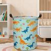 1pc, Laundry Basket Tropical Dinosaur Dino Paw Print Foldable Laundry Hamper with Handles Tote Bag Clothes Storage Bucket Organizer for Bathroom Laund