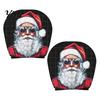 Interior Protection for SUVs 2Pcs Santa Car Headrest Covers, Christmas Printed Pillow Cases, Universal Fit Soft Polyester Auto Guards Most Vehicles,