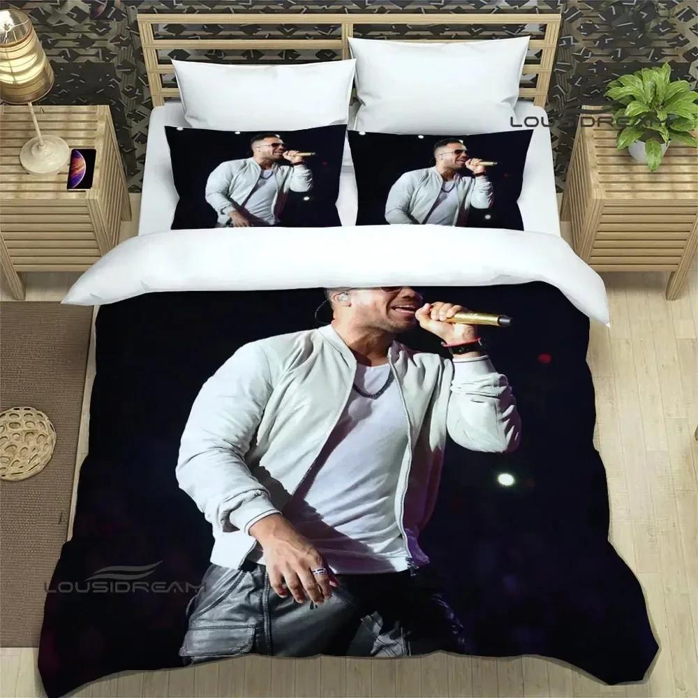 

Comforter Latin Singer Romeo Santos Bedding Set Printed Bed Set With Bed Soft Queen King Size Bedclothes Home Gift Comforter (quilt)-EU Single(135*200cm)3pcs