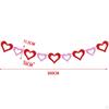Happy Valentines Day Banner Paper Heart Garland Hanging Streamer for Party Decoration Bridal
