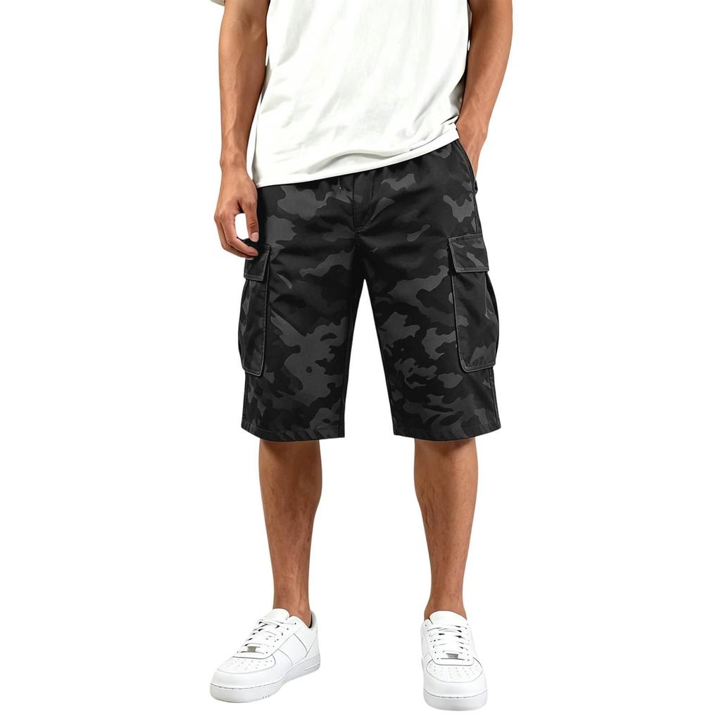 Pantaloncini Cargo da Uomo per Uomo Estate Vestibilità Larga Outdoor Pantaloncini da Palestra Uomo Casual Multitasche Pantaloncini Atletici da Uomo Pantaloncini da Basket Uomo