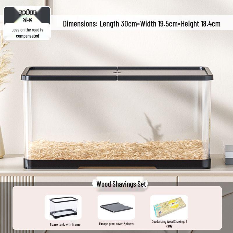 Golden Hamster Luxury Acrylic Villa - Transparent Breeding Cage with Spacious Bedroom