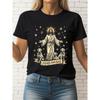 Summer Fashion Women'S T-Shirt  Round Neck, Short Sleeve,  Suitable for Daily Wear, Religious Theme Design, Unique Gift Idea, Pure