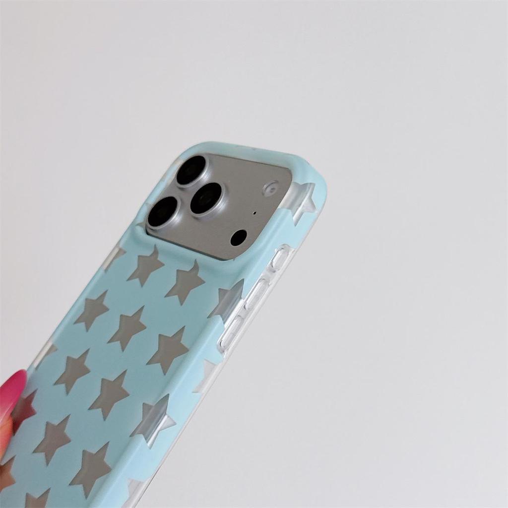 Dopamine Matte Star Anti-Fall Phone Case for iPhone 15/16/17 ProMax