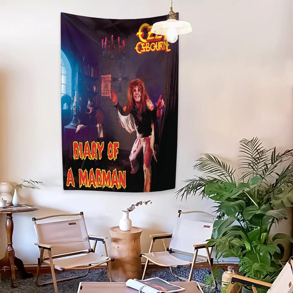 Tapestry Cantante Musica Rock And Roll Copertina Album Ozzy Osbourne Decorazione Casa Appeso a Parete Panno di Sfondo Decorazione Camera da Letto Dormitorio
