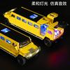 1:32 Alloy Lengthen Limousine Car Model Metal Diecasts Vehicles With Sound Light Pull Back Car Collection Toys Kids Gifts