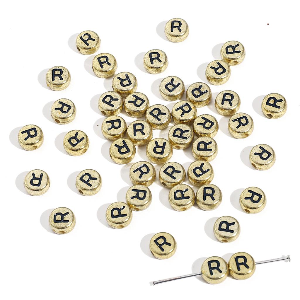 Mărgele Handmade Mărgele Acrilice Alfabet Mărgele Pătrate Mărgele Plate Mărgele Rotunde Handmade DIY Accesorii Bijuterii Mărgele Distanțiere Brățară Mărgele Înșirate Manual