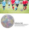 Soccer Ball PU Size 5 Light Color Reflective Glowing Soccer Ball for Night Games Training