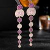 Summer Fashion Exaggerate Women's Atmospheric Earrings Dress Paired with Long Zircon Tassel Earrings