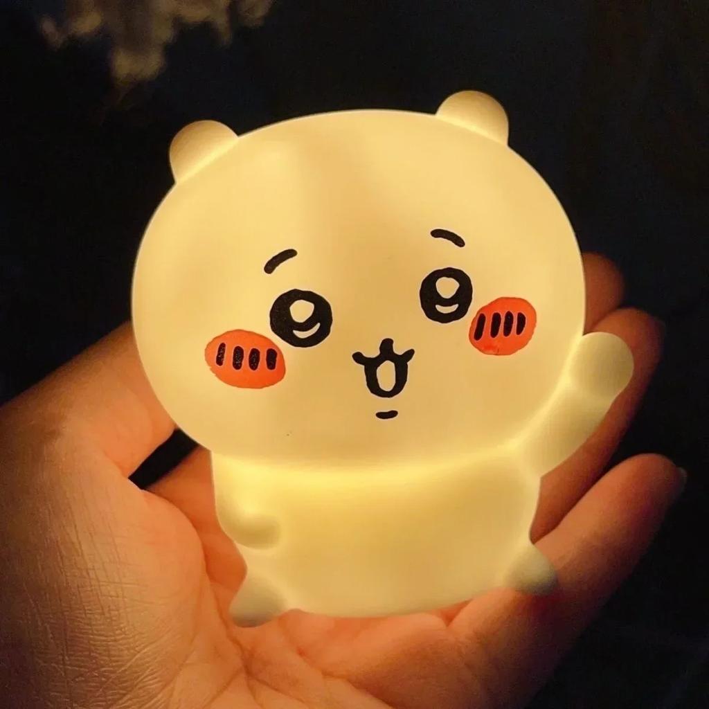 Chiikawa Anime LED Night Light  Hachiware  Usagi Rabbit Lamp Bedroom Desktop Decor Birthday Gift for Children Best Gift Toy