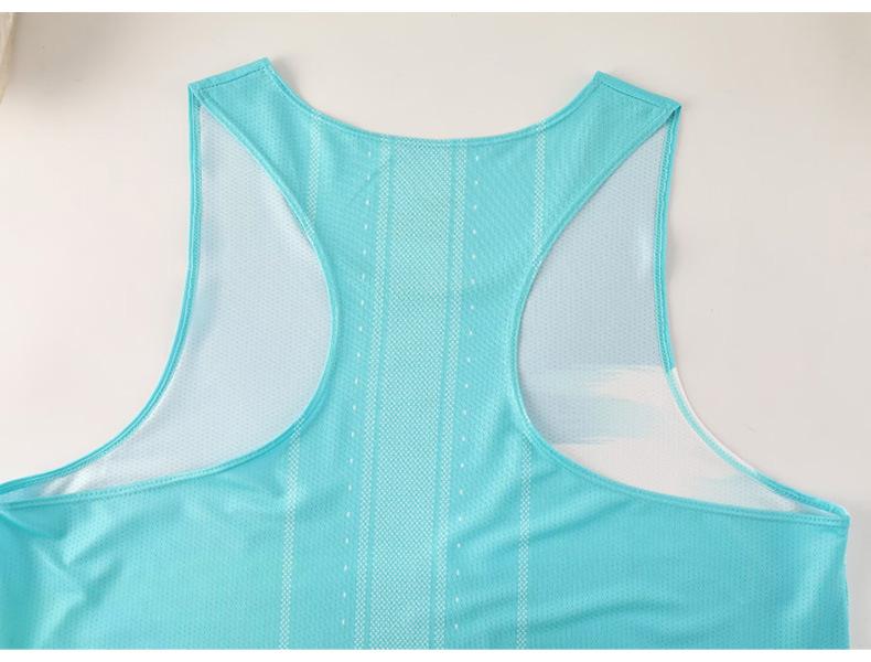 Men's Quick-Dry Track and Field Training Vest and Shorts Set for Marathon & Physical Education Competition