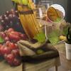 Grape Wine Fruit Leaves Rag Sheer Curtains for Living Room Decoration Window Curtains for Kitchen Tulle Voile Organza Curtains